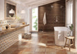 Dana Point Terracotta rustic satin porcelain wall and floor tile 406x406mm