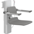 Pressalit PLUS shower seat – 450 mm Electric – Back & Armrests, Standard Seat, Anthracite