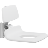 Pressalit PLUS replacement shower seat – 450 mm – Backrest Only, With Aperture, White