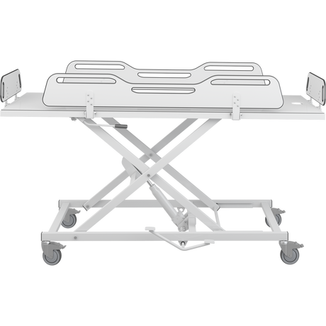 Pressalit MSCT 4 shower change trolley with four fold-down sides