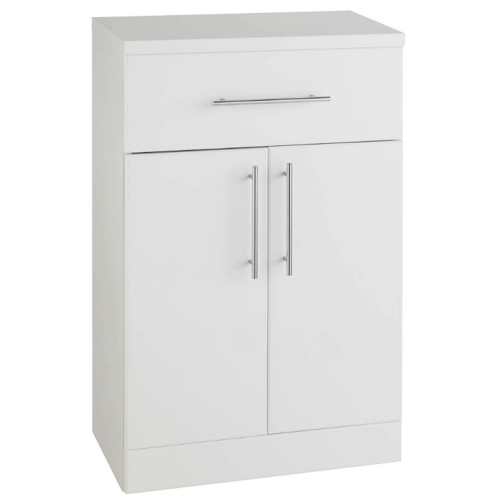 Kartell K-VIT Impakt Double Door and Drawer Unit 500mm (300mm deep) White Gloss (IMP500DDU)