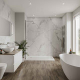 Multipanel Linda Barker Calacatta Marble Bathroom Wall Panel, photo 4