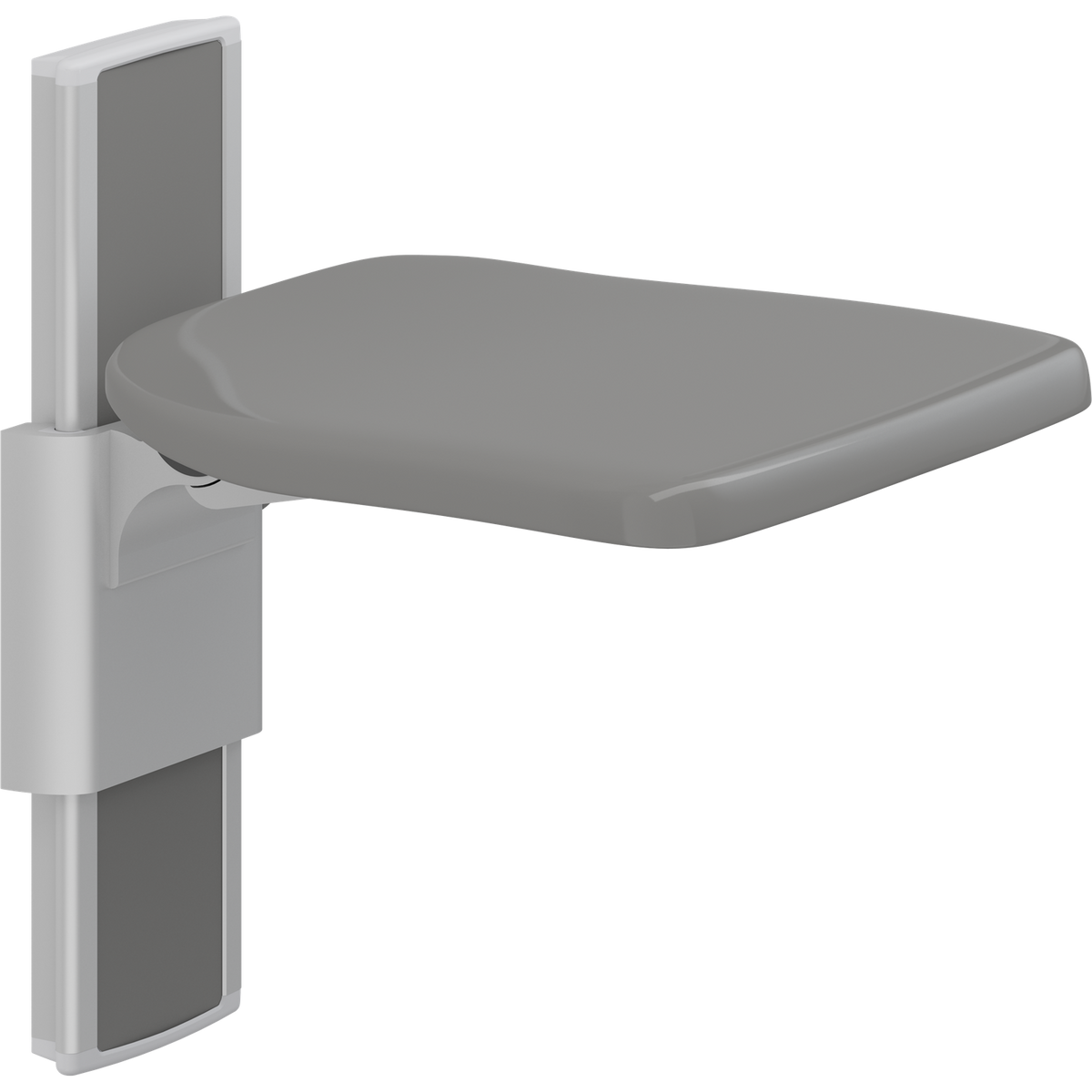 Pressalit PLUS folding seat – Height Adjustable, Wall Mounted, Anthracite