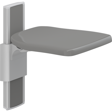 Pressalit PLUS folding seat – Height Adjustable, Wall Mounted, Anthracite