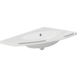 Pressalit MATRIX ANGLE DEEP wash basin with operating buttons, left-facing, with overflow