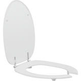 Pressalit Dania toilet seat with cover and open front, white