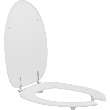 Pressalit Dania toilet seat with cover and open front, white