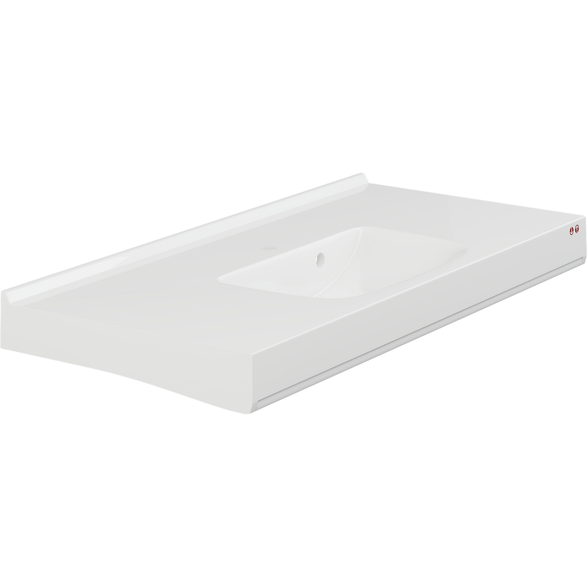 Pressalit MATRIX SQUARE vanity wash basin 1200 mm, white