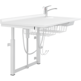 Pressalit daycare changing table with integrated sink and mixer tap