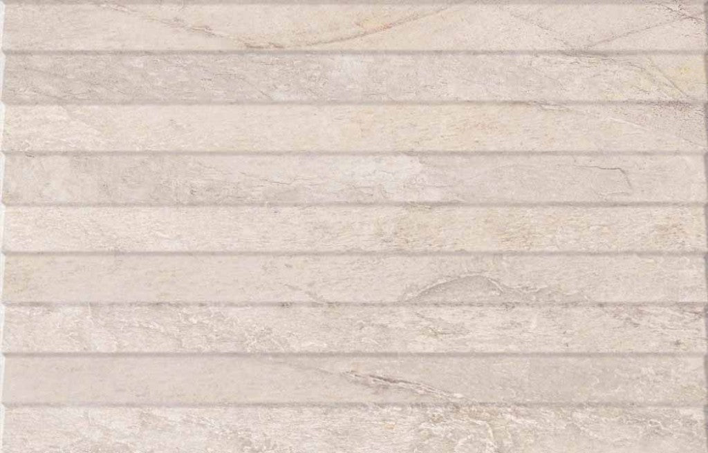 Edgartown bone matt ceramic overlap decor tile 270x420mm face