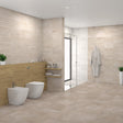 Edgartown bone stone effect matt ceramic wall and floor tile 450x450mm