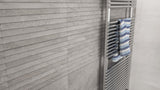 Edgartown grey stone effect overlap decor matt ceramic wall tile 270x420mm