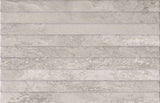Edgartown grey matt ceramic overlap decor tile 270x420mm