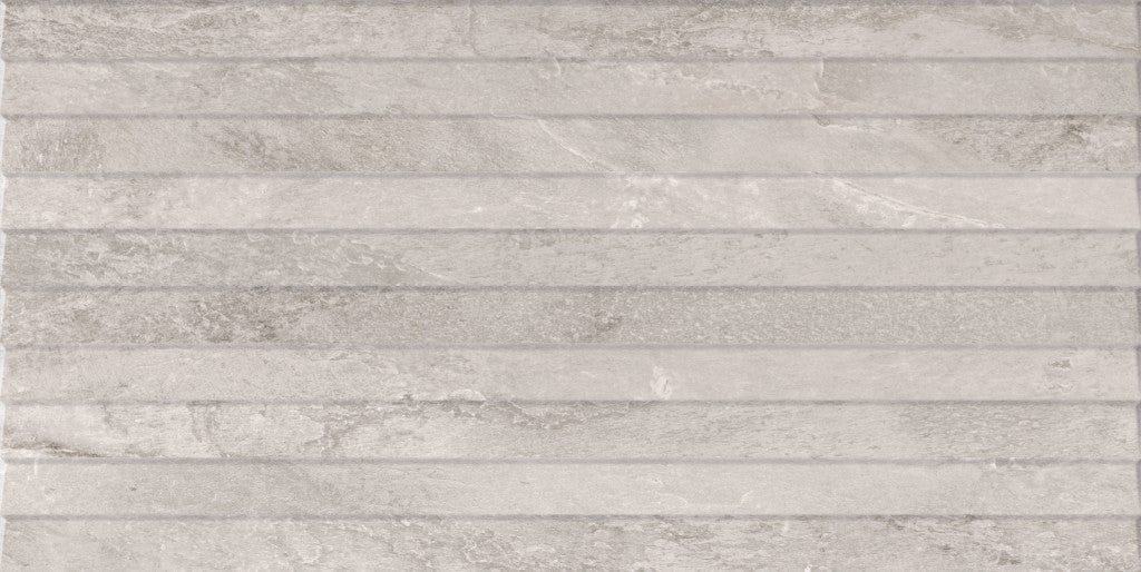 Edgartown grey overlap decor 300x600mm tile face
