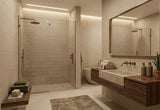 Edgartown white overlap decor ceramic wall tile 270x420mm shown with the plain white tile