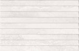 Edgartown white matt ceramic overlap decor tile 270x420mm face