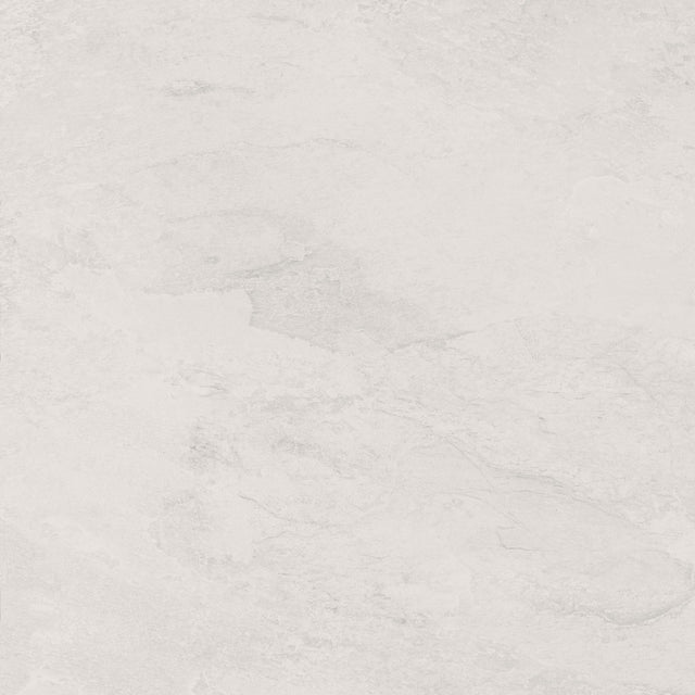 Edgartown white stone effect matt ceramic wall and floor tile 450x450mm