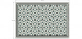 Edisto emerald green Victorian pattern matt porcelain floor tile close-up