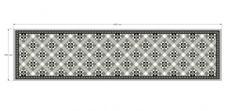 Edisto mixed grey Victorian floor tile pattern detail