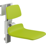 Pressalit PLUS shower seat – 450 mm Manual – Backrest Only, Standard Seat, Lime Green