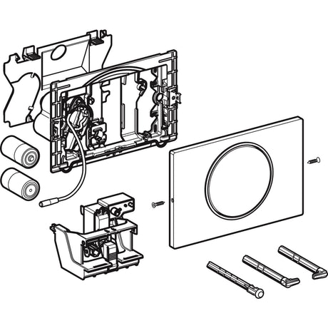 Pressalit R9343 Geberit parts dimensioned drawing