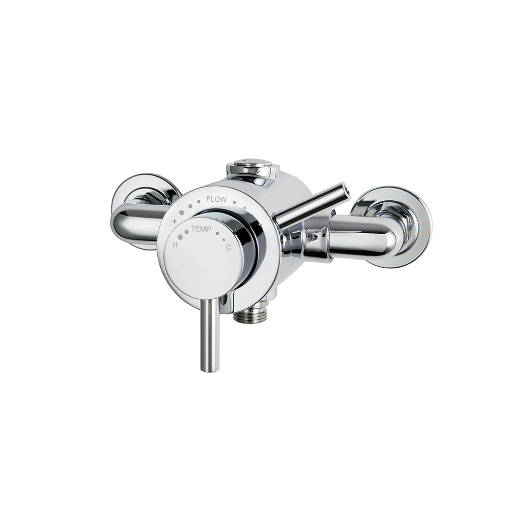 Triton Elina TMV3 Thermostatic Mixer Shower with Grab Riser Rail – Exposed Concentric or Bar Valve, photo 2