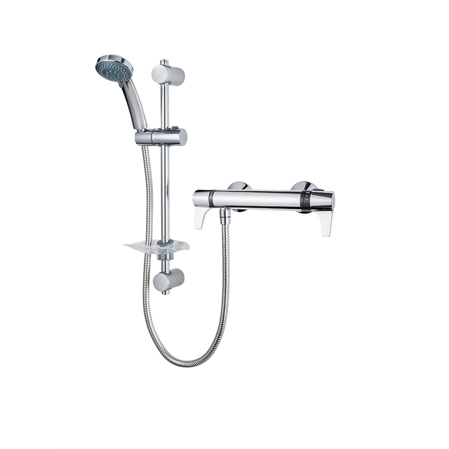 Triton Exe TMV2 Thermostatic Lever Bar Mixer Shower with Riser Rail Kit