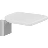 Pressalit PLUS folding seat – Height Adjustable, for Vertical Wall Track, White