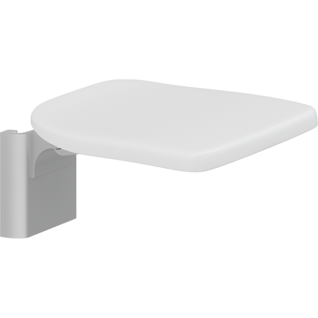 Pressalit PLUS folding seat – Height Adjustable, for Vertical Wall Track, White