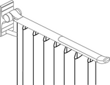 Pressalit R9311000 shower curtain dimensioned drawing
