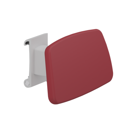 Pressalit PLUS backrest for wall track – Sideways Adjustable, Red