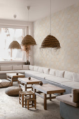 Fairhope Beige Mix stone effect matt porcelain wall and floor tile 600x600mm