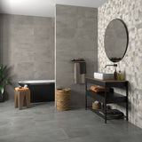 Falmouth Grey marble effect wall tile detail