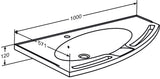 Pressalit MATRIX ANGLE wash basin dimension drawing
