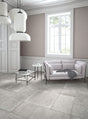 Florence pale grey flagstone-effect matt porcelain wall and floor tile 300x500mm