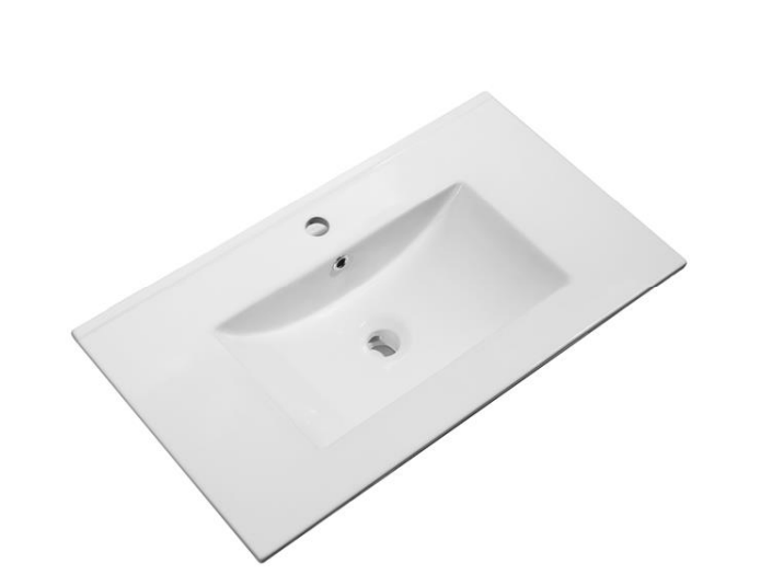 Kartell K-VIT City 800mm Wall Mounted Unit With Ceramic Basin - Storm Grey Gloss (FUR721CI-FUR060PU)