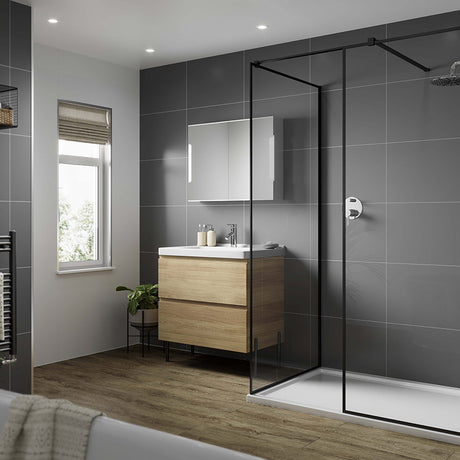 Multipanel Tile Dust Grey Large Tile Bathroom Wall Panel 2400 x 598mm – Matt, photo 2