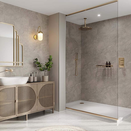 Multipanel Tile Valmasino Marble Large Tile Bathroom Wall Panel 2400 x 598mm – Matt, photo 3
