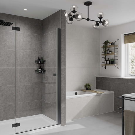 Multipanel Tile Grey Mineral Large Tile Bathroom Wall Panel 2400 x 598mm – Matt, photo 2