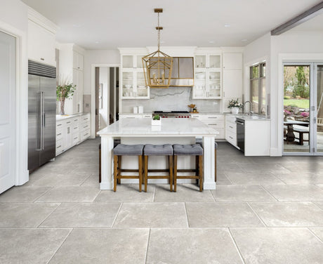 Galveston grey cement effect matt porcelain floor tile 600x900mm