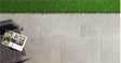Galveston grey cement effect matt porcelain outdoor paving slab 600x900x20mm