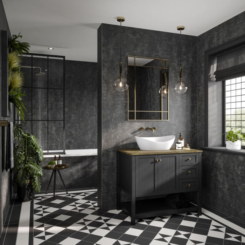 Multipanel Linda Barker Graphite Elements Bathroom Wall Panel – Textured Matt, photo 4