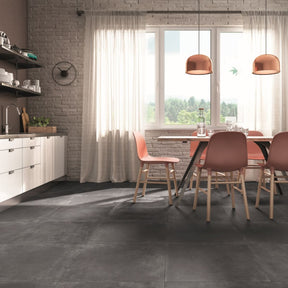 Gulfport Dark Grey Concrete Effect Matt Porcelain Wall & Floor Tile 600x600mm