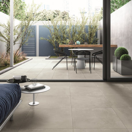 Gulfport Light Grey Concrete Effect Matt Porcelain Wall & Floor Tile 600x600mm