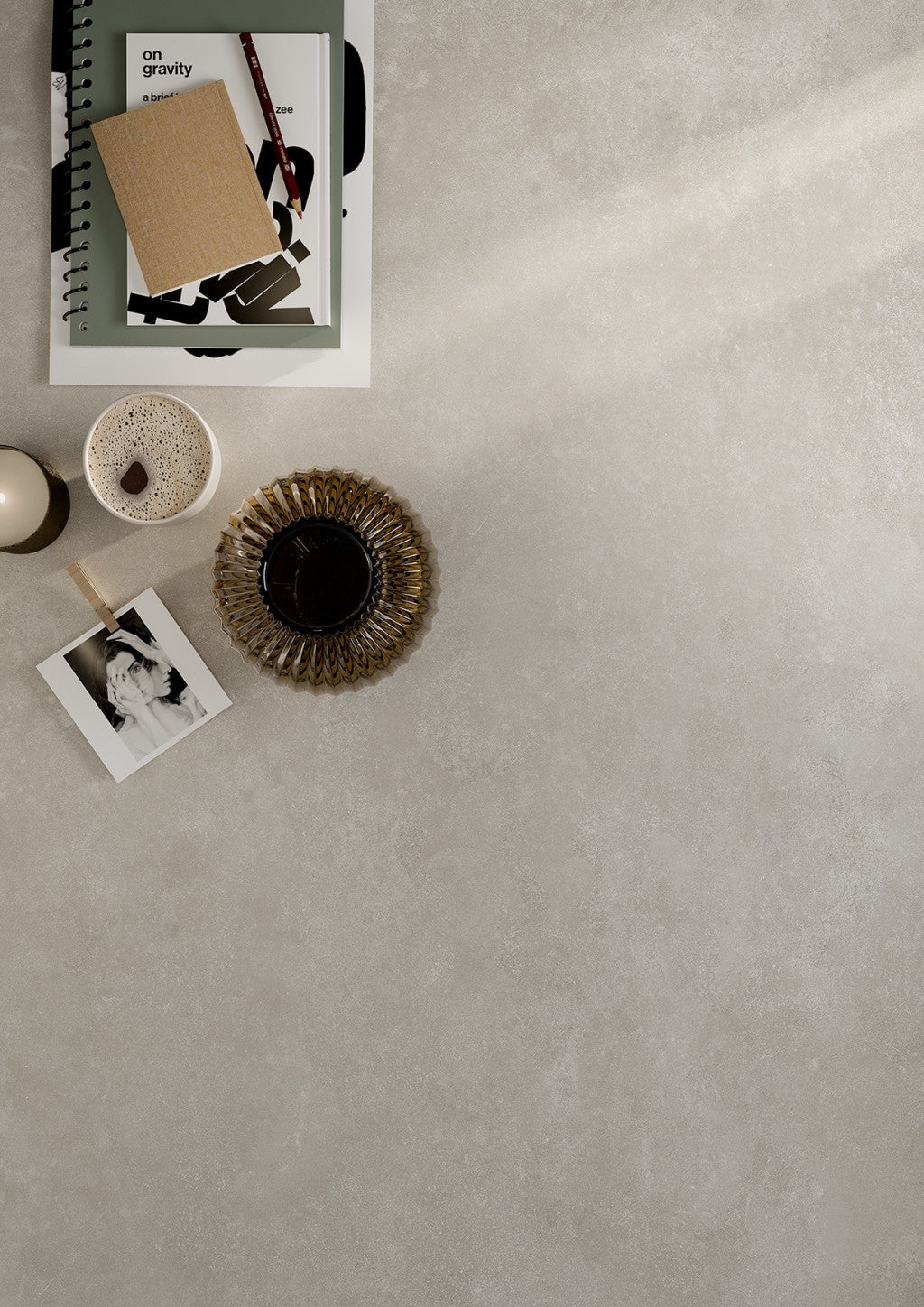 Gulfport Light Grey Concrete Effect Matt Porcelain Wall & Floor Tile 600x600mm, view 2