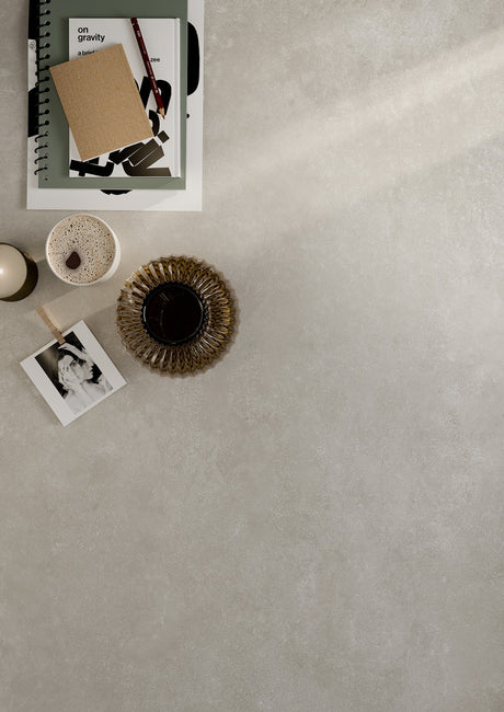 Gulfport Light Grey Concrete Effect Matt Porcelain Wall & Floor Tile 600x600mm, view 2