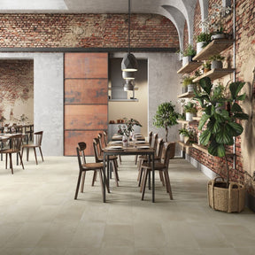 Gulfport Warm Beige Concrete Effect Matt Porcelain Wall & Floor Tile 300x600mm