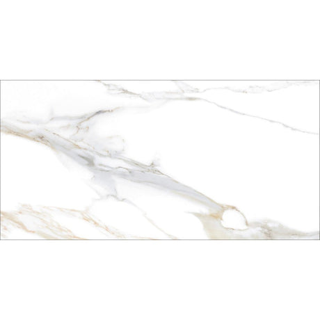 Hatteras Calacatta Gold marble effect matt porcelain wall and floor tile 300x600mm