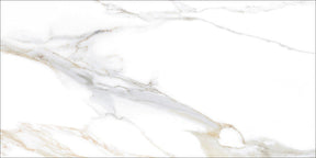 Hatteras Calacatta Gold marble effect polished porcelain wall and floor tile 300x600mm