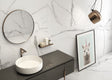 Hatteras White marble effect matt porcelain wall and floor tile 600x1200mm